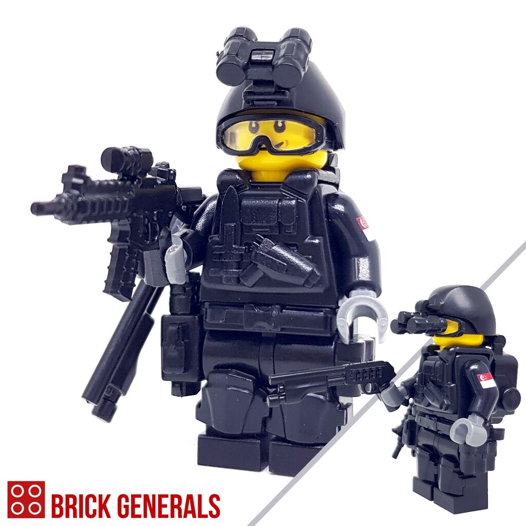 Custom Lego minifigure Singapore Armed Forces (SAF) Army Special