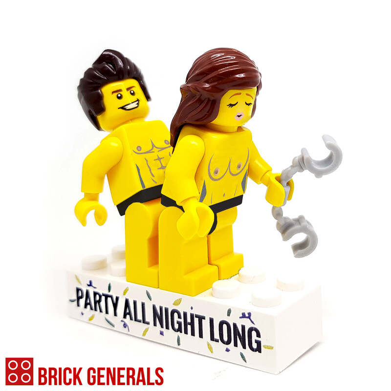 Custom Minifigures Singapore Party All Night Long Naked Couple