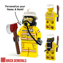 Custom Minifig SCDF Firefighter (Yellow)