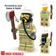 Custom Minifig SCDF Firefighter (New)