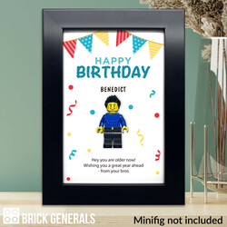 Birthday Lego Minifig Frame